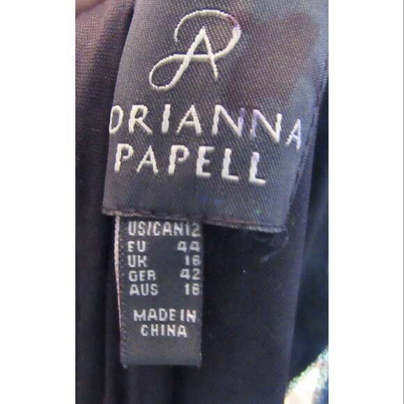 Adrianna Papell Sequin Embellished Black Halter Neck Maxi Gown Womens Size US 12 - Picture 6 of 9